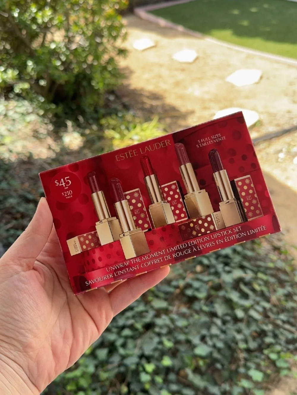 NIB Estée Lauder Unwrap The Moment Full-Size Lipstick Set 5-Pc